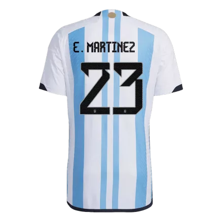 Men's Authentic E. MARTINEZ #23 Argentina Home Soccer Jersey Shirt 2022 World Cup 2022 - Pro Jersey Shop