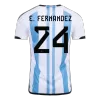 Men's E.FERNANDEZ #24 Argentina Home Soccer Jersey Shirt 2022 - Fan Version - Pro Jersey Shop