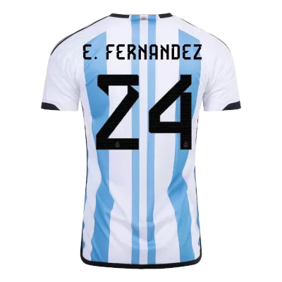 Men's E.FERNANDEZ #24 Argentina Home Soccer Jersey Shirt 2022 - Fan Version - Pro Jersey Shop