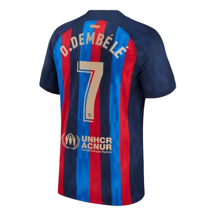 Men's O.DEMBÉLÉ #7 Barcelona Home Soccer Jersey Shirt 2022/23 - Fan Version - Pro Jersey Shop