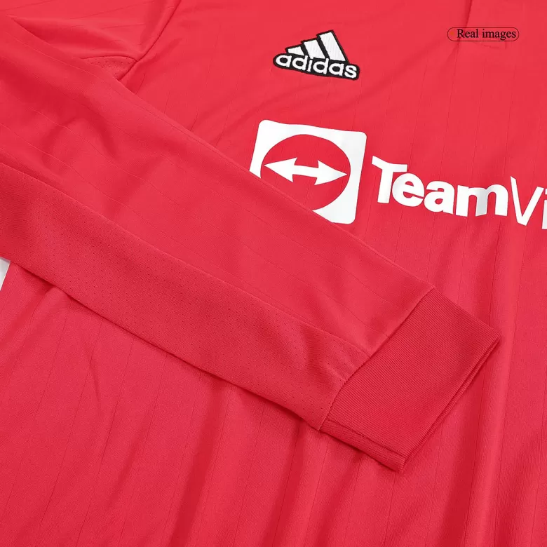 Men's Manchester United Home Long Sleeves Soccer Jersey Shirt 2022/23 - Fan Version - Pro Jersey Shop