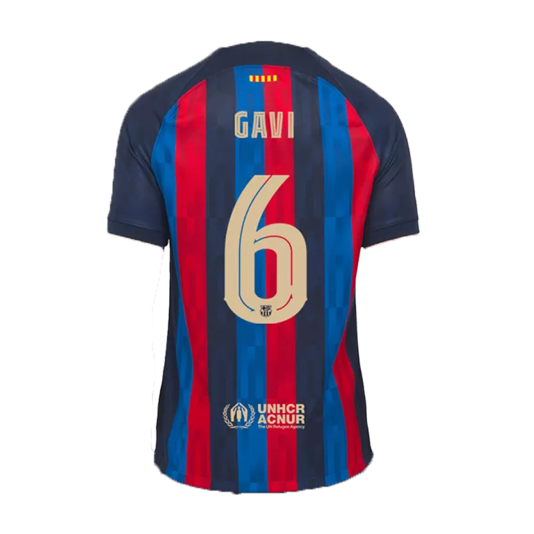 UCL Men's Replica GAVI #6 Barcelona Home Soccer Jersey Shirt 2022/23 - Pro Jersey Shop