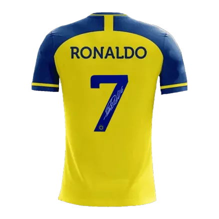 Men's Replica SignRONALDO #7 Al Nassr Home Soccer Jersey Shirt 2022/23 - Pro Jersey Shop