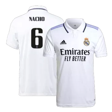 Men's Replica NACHO #6 Real Madrid Home Soccer Jersey Shirt 2022/23 Adidas - Pro Jersey Shop