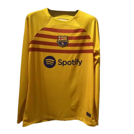 Men's Replica Barcelona Fourth Away Long Sleeves Soccer Jersey Shirt 2022/23 - Pro Jersey Shop