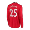 Men's SANCHO #25 Manchester United Home Soccer Long Sleeves Jersey Shirt 2022/23 - Pro Jersey Shop