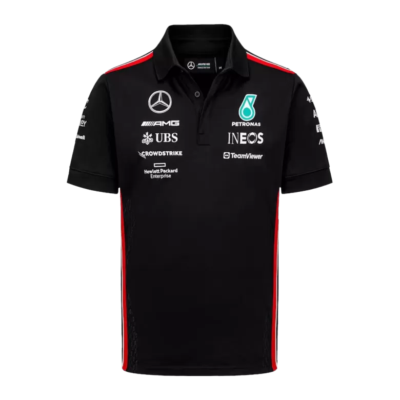 Men's Mercedes AMG Petronas F1 Racing Team Polo 2023 - Black - Pro Jersey Shop
