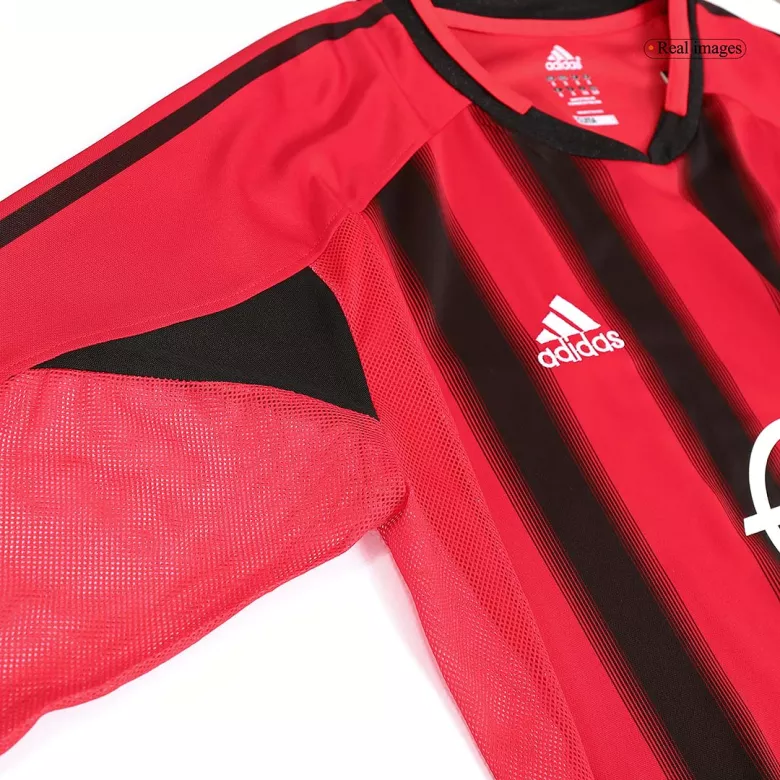 Men's Retro 2004/05 AC Milan Home Long Sleeves Soccer Jersey Shirt - Fan Version - Pro Jersey Shop