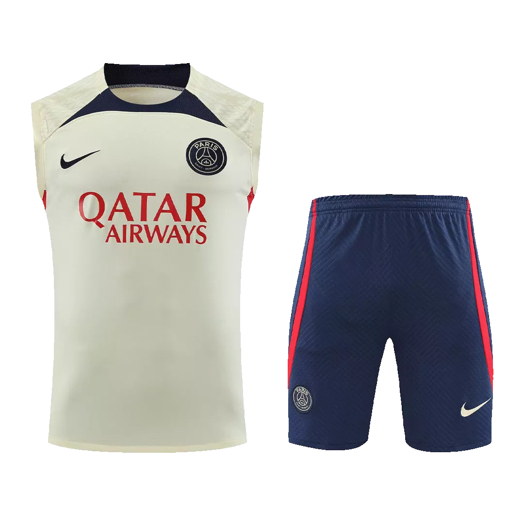 Men's PSG Soccer Sleeveless Training Kit (Top+Shorts) 2023/24 Nike - Pro Jersey Shop