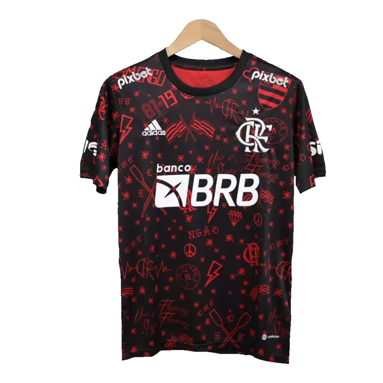 Men's CR Flamengo Pre-Match Soccer Jersey Shirt 2022/23 - Fan Version - Pro Jersey Shop