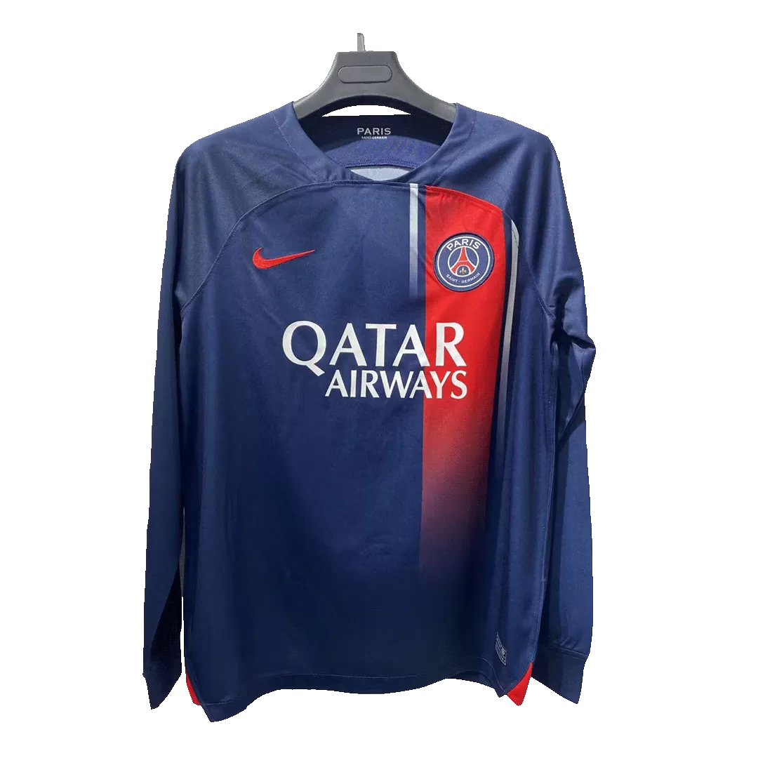 Men's Replica PSG Home Long Sleeves Soccer Jersey Shirt 2023/24 Jordan - Pro Jersey Shop