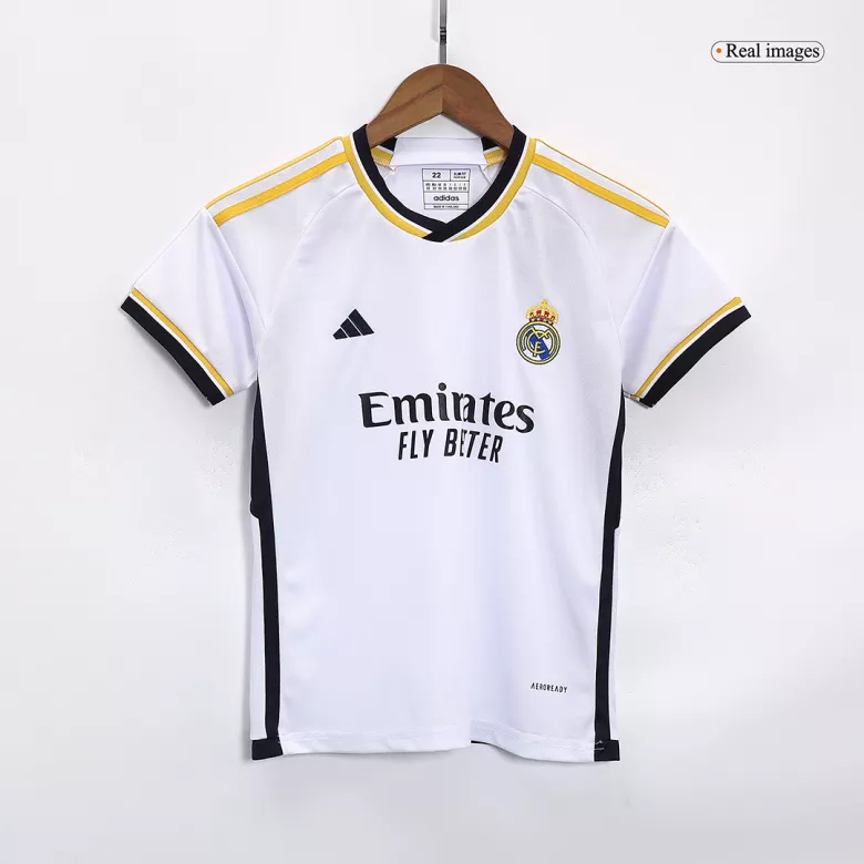 Kids BELLINGHAM #5 Real Madrid Home Soccer Jersey Kit (Jersey+Shorts+Sockes) 2023/24 - Pro Jersey Shop