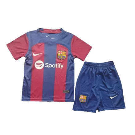 Kids's Replica Barcelona Home Soccer Jersey Kit (Jersey+Shorts) 2023/24 - Pro Jersey Shop