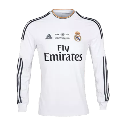 Men's Retro 2013/14 Real Madrid Home Long Sleeves Soccer Jersey Shirt - Fan Version - Pro Jersey Shop