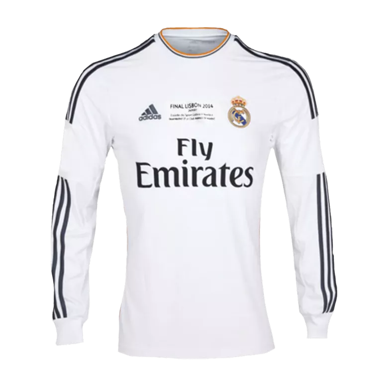 Men's Retro 2013/14 Real Madrid Home Long Sleeves Soccer Jersey Shirt - Fan Version - Pro Jersey Shop