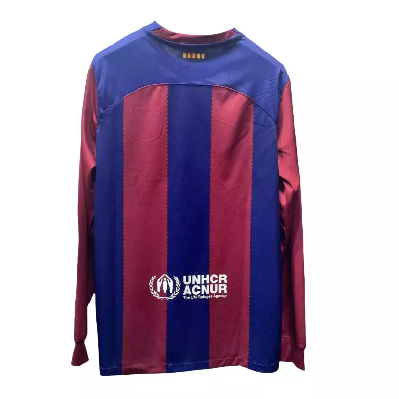 Men's Replica Barcelona Home Long Sleeves Soccer Jersey Shirt 2023/24 - Pro Jersey Shop