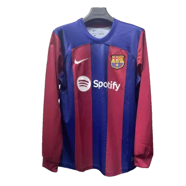 Men's Replica Barcelona Home Long Sleeves Soccer Jersey Shirt 2023/24 Nike - Pro Jersey Shop