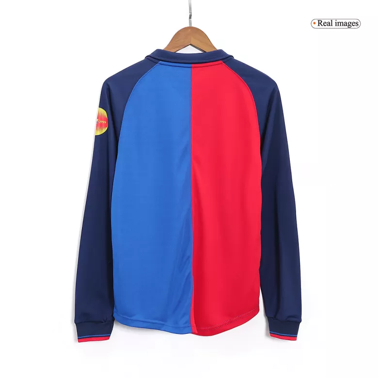 Men's Retro 1999/00 Replica Barcelona Home Long Sleeves Soccer Jersey Shirt - Pro Jersey Shop