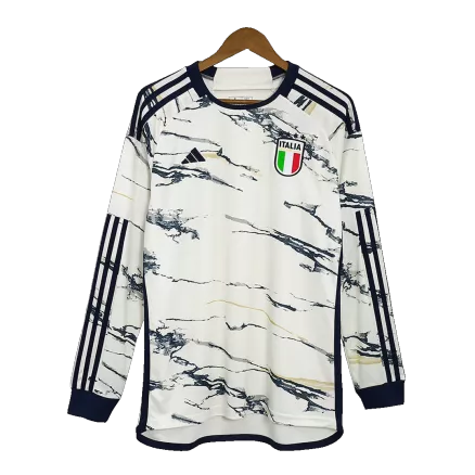 Men's Replica Italy Away Long Sleeves Soccer Jersey Shirt 2023/24 - Pro Jersey Shop