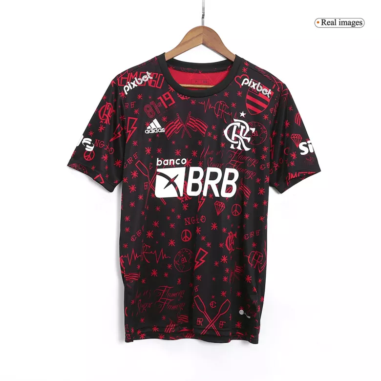 Men's CR Flamengo Pre-Match Soccer Jersey Shirt 2022/23 - Fan Version - Pro Jersey Shop