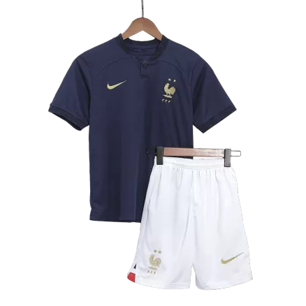 Kids France Home Soccer Jersey Kit (Jersey+Shorts) 2022 - World Cup 2022 - Pro Jersey Shop