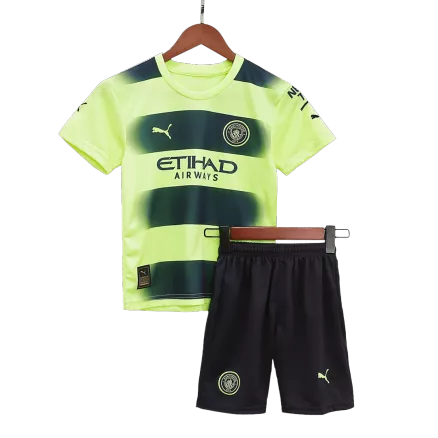 Kids Manchester City Third Away Soccer Jersey Kit (Jersey+Shorts) 2022/23 - Pro Jersey Shop