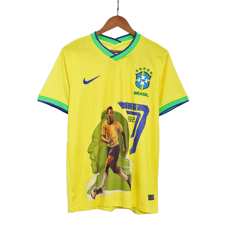 Men's Retro 2022 PELÉ Commemorative Brazil Home Soccer Jersey Shirt - Pro Jersey Shop