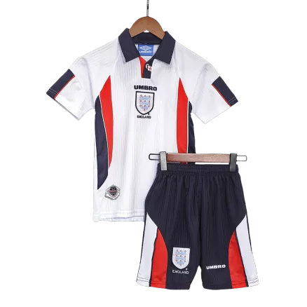 Kids England Home Soccer Jersey Kit (Jersey+Shorts) 1998 - Pro Jersey Shop