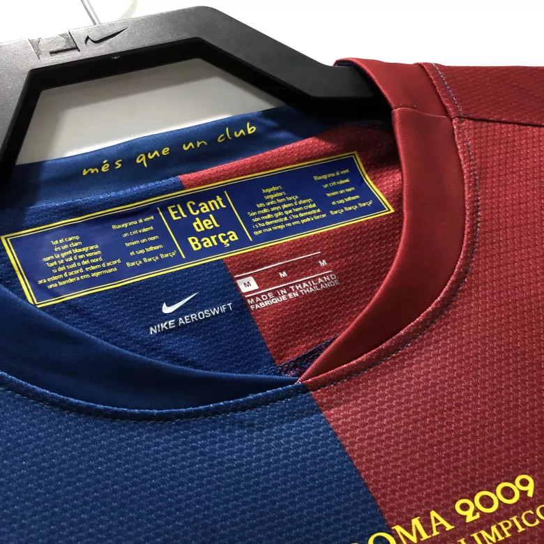 UCL Men's Replica Barcelona MESSI #10 Barcelona Home Long Sleeves Soccer Jersey Shirt 2008/09 - Pro Jersey Shop