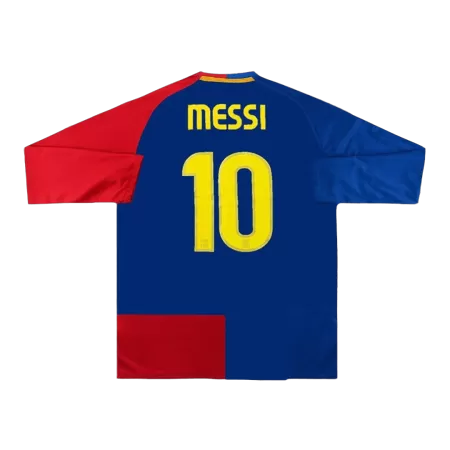 UCL Men's Barcelona MESSI #10 Barcelona Home Long Sleeves Soccer Jersey Shirt 2008/09 - Fan Version - Pro Jersey Shop