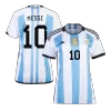 Women's MESSI #10 Argentina 3 Stars Home Soccer Jersey Shirt 2022 - Fan Version - Pro Jersey Shop