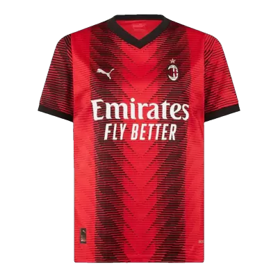 Premium Quality Men's AC Milan Home Soccer Jersey Shirt 2023/24 Plus Size (4XL-5XL)- Fan Version - Pro Jersey Shop