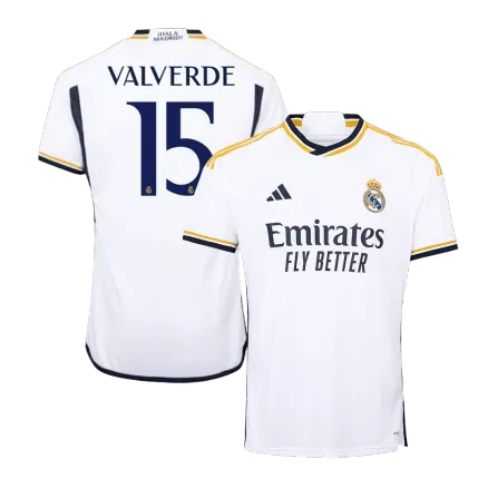 Premium Quality Men's VALVERDE #15 Real Madrid Home Soccer Jersey Shirt 2023/24 - Fan Version - Pro Jersey Shop
