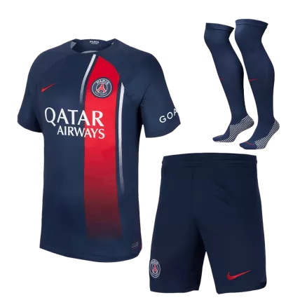 Men's Replica PSG Home Soccer Jersey Whole Kit (Jersey+Shorts+Socks) 2023/24 - Pro Jersey Shop