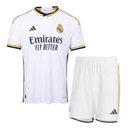 Men's Authentic Real Madrid Home Soccer Jersey Kit (Jersey+Shorts) 2023/24 - Pro Jersey Shop