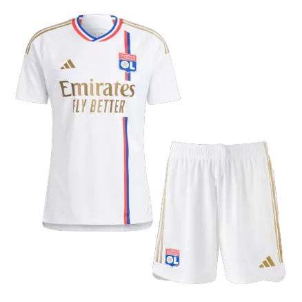 Men's Olympique Lyonnais Home Soccer Jersey Kit (Jersey+Shorts) 2023/24 - Fan Version - Pro Jersey Shop