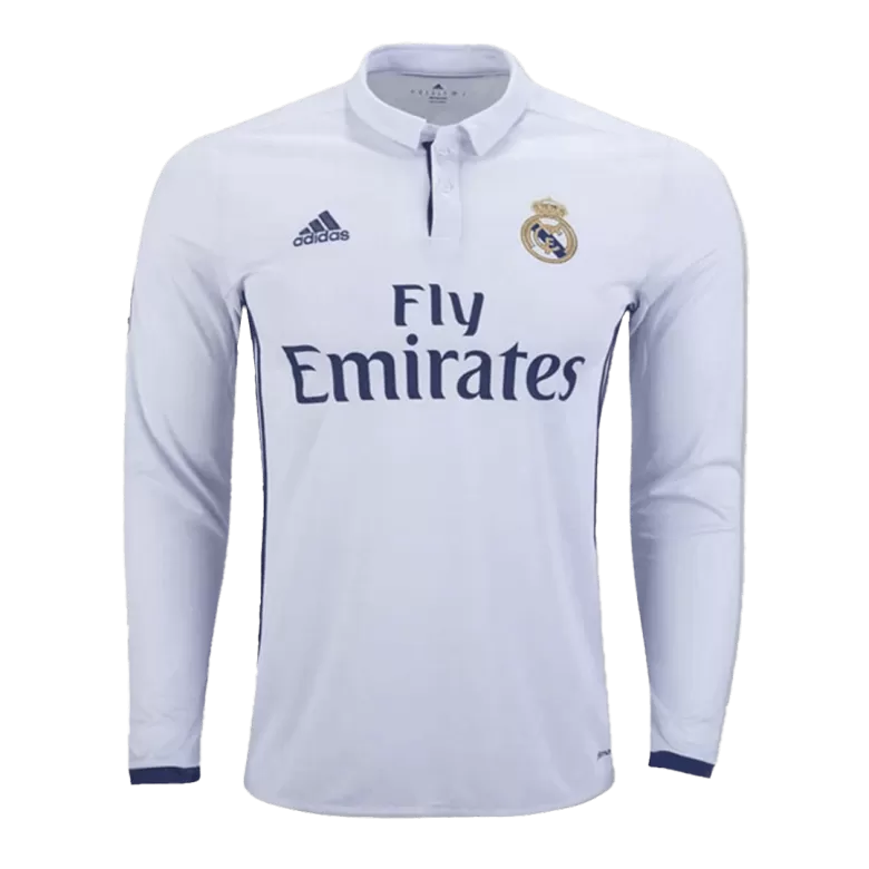 Men's Retro 2016/17 Real Madrid Home Long Sleeves Soccer Jersey Shirt - Fan Version - Pro Jersey Shop