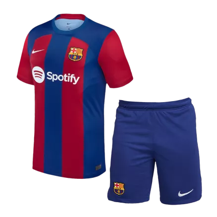 Men's Barcelona Home Soccer Jersey Kit (Jersey+Shorts) 2023/24 - Fan Version - Pro Jersey Shop