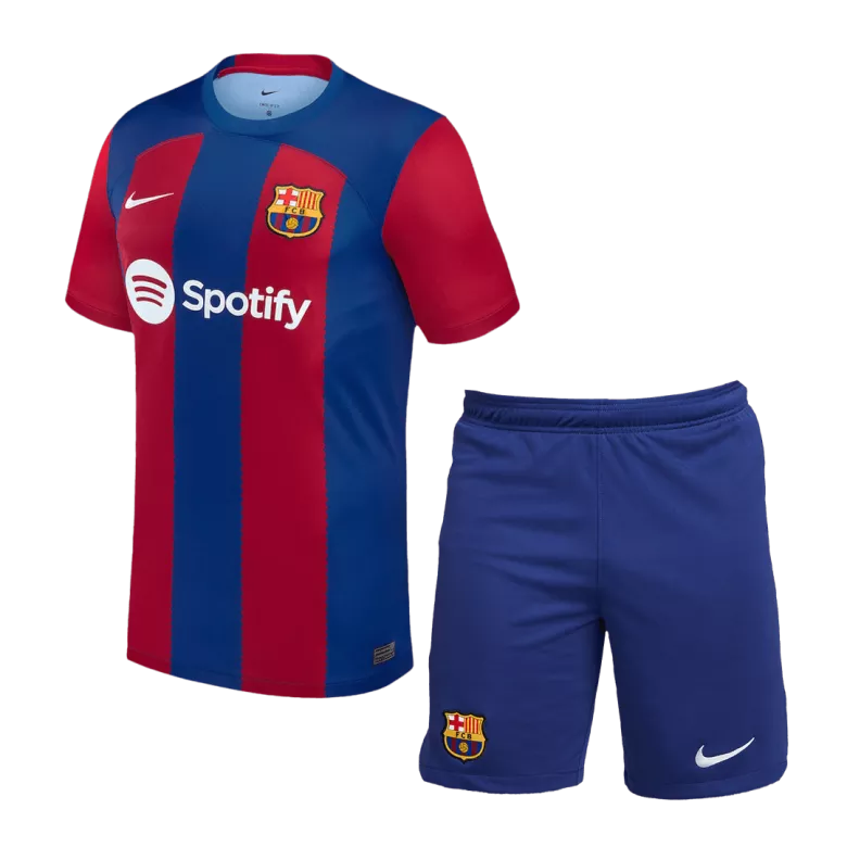 Men's Barcelona Home Soccer Jersey Whole Kit (Jersey+Shorts+Socks) 2023/24 - Fan Version - Pro Jersey Shop