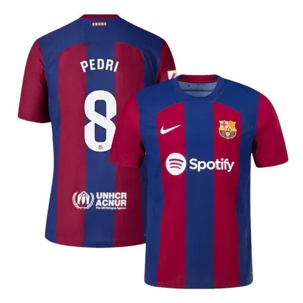 Men's Authentic PEDRI #8 Barcelona Home Soccer Jersey Shirt 2023/24 - Pro Jersey Shop