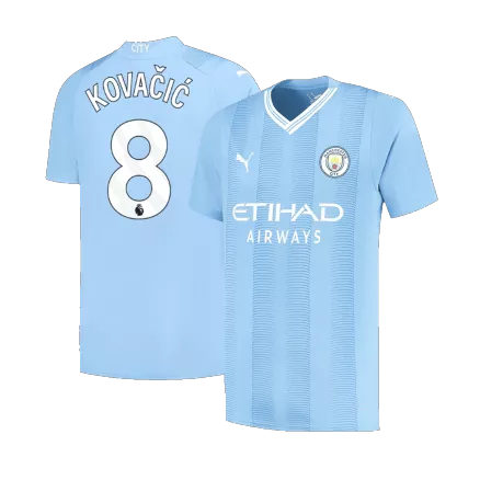 Men's KOVAČIĆ #8 Manchester City Home Soccer Jersey Shirt 2023/24 - Fan Version - Pro Jersey Shop