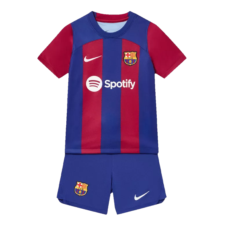 Kids Barcelona Home Soccer Jersey Whole Kit (Jersey+Shorts+Socks) 2023/24 - Pro Jersey Shop