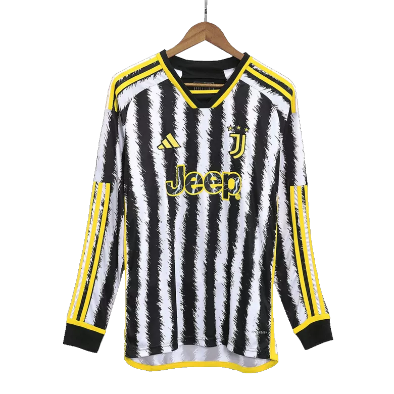 Men's Juventus Home Long Sleeves Soccer Jersey Shirt 2023/24 - Fan Version - Pro Jersey Shop