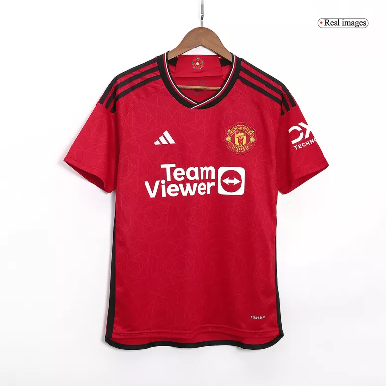 Men's Manchester United Home Soccer Jersey Whole Kit (Jersey+Shorts+Socks) 2023/24 - Fan Version - Pro Jersey Shop