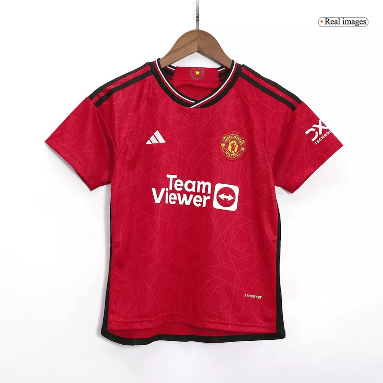 Kids Manchester United Home Soccer Jersey Kit (Jersey+Shorts) 2023/24 - Pro Jersey Shop
