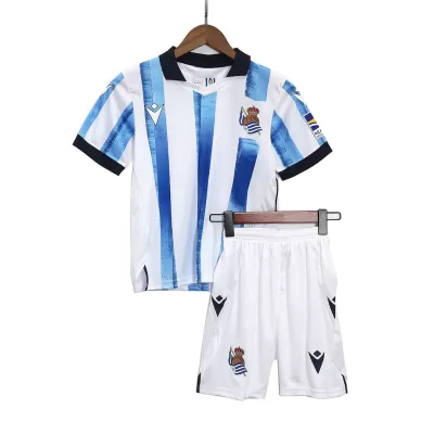 Kids Real Sociedad Home Soccer Jersey Kit (Jersey+Shorts) 2023/24 - Pro Jersey Shop