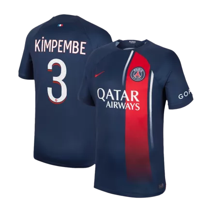 Men's KIMPEMBE #3 PSG Home Soccer Jersey Shirt 2023/24 - Fan Version - Pro Jersey Shop