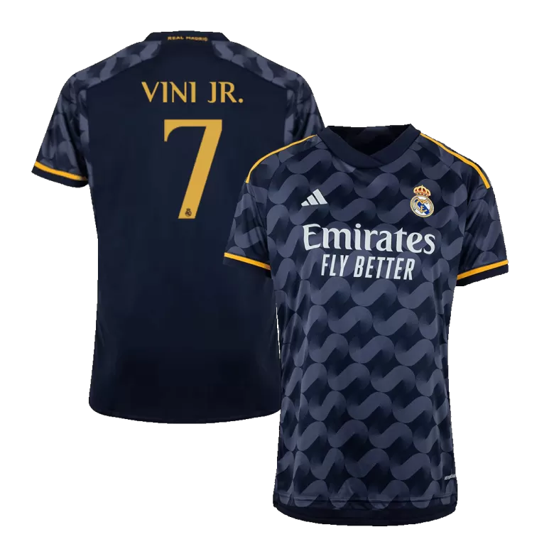 Men's VINI JR. #7 Real Madrid Away Soccer Jersey Shirt 2023/24 - Fan Version - Pro Jersey Shop