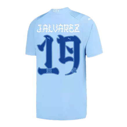 Men's J.ALVAREZ #19 Manchester City Japanese Tour Printing Home Soccer Jersey Shirt 2023/24 - Fan Version - Pro Jersey Shop