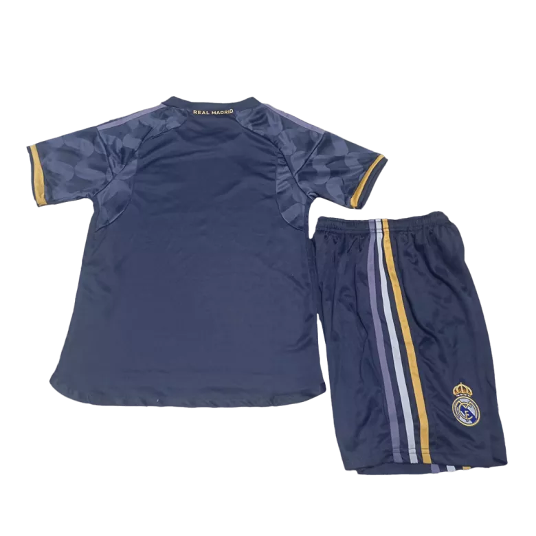 Kids Real Madrid Away Soccer Jersey Whole Kit (Jersey+Shorts+Socks) 2023/24 - Pro Jersey Shop